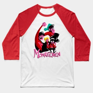 Monkee Men Pop Art Baseball T-Shirt